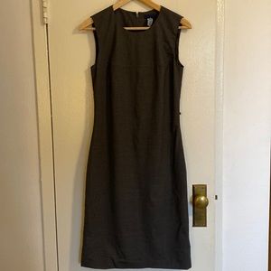 Jcrew gray wool dress size 2 with floral belt